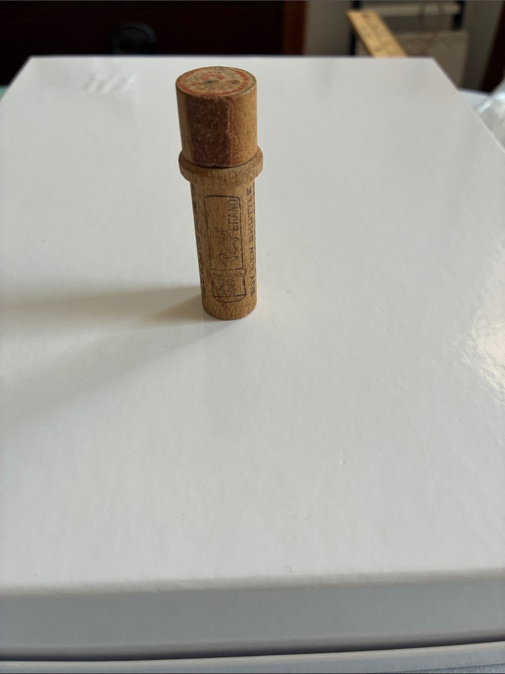 Vintage Antique Boye Wooden Needle Case with Neddle Home Accent - Natural Brown